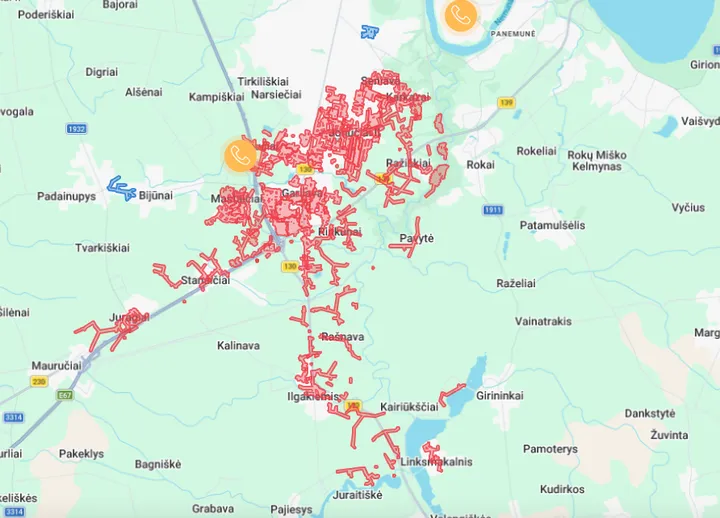 Elektros gedimai Garliavoje / ESO nuotr.