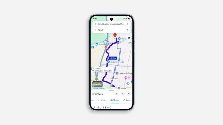 Naujos „Google Maps“ funkcijos dviratininkams