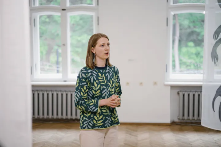 Parodos „Laikinai stabilu“ kuratorė Saulė Noreikaitė.  / G. Jovaišos nuotr.