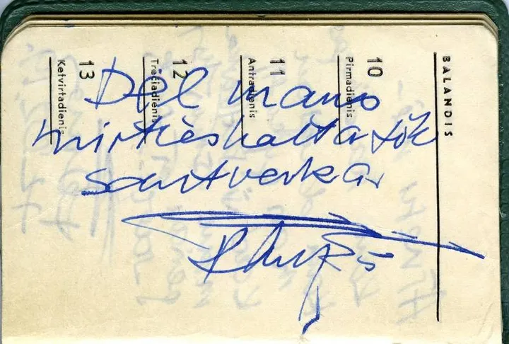 R. Kalantos raštelis