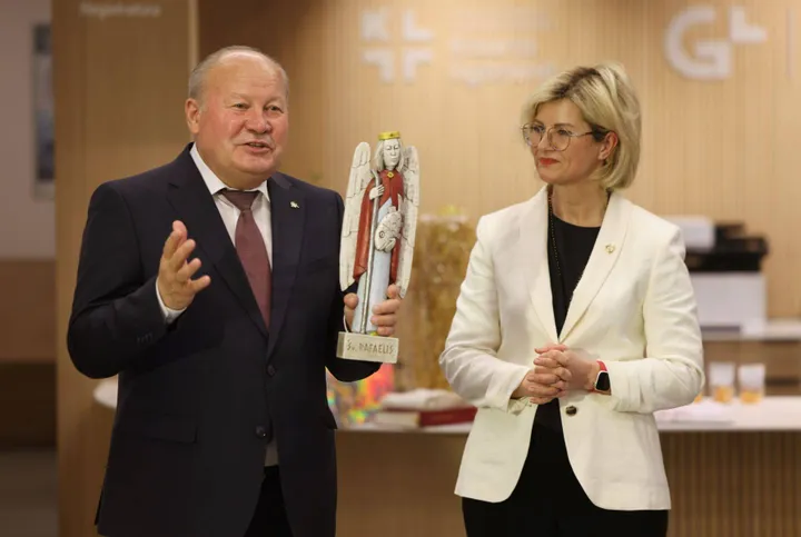 Valerijus Makūnas ir prof. dr. Diana Žaliaduonytė / KRS nuotr.