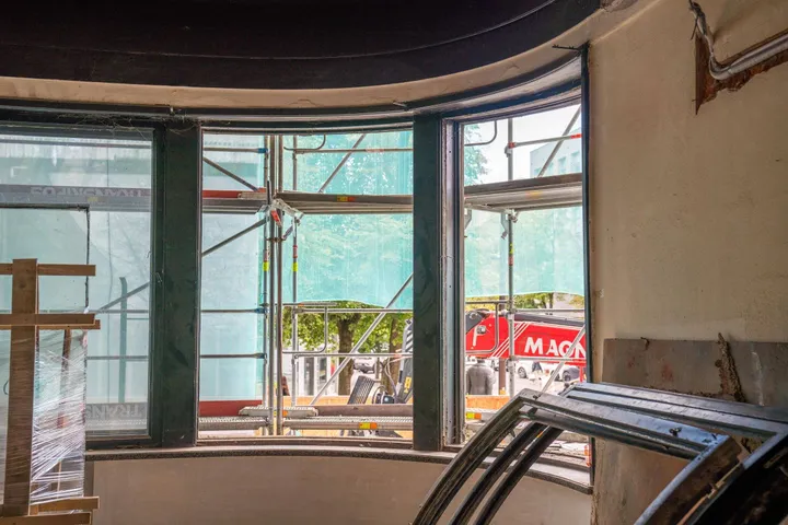 Kauno centrinio pašto rūmų restauracijos darbai / D. Matonio nuotr.