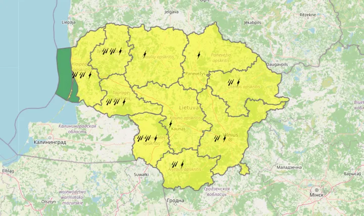 Pavojingų reiškinių žemėlapis