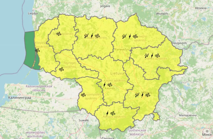 Pavojingų reiškinių žemėlapis