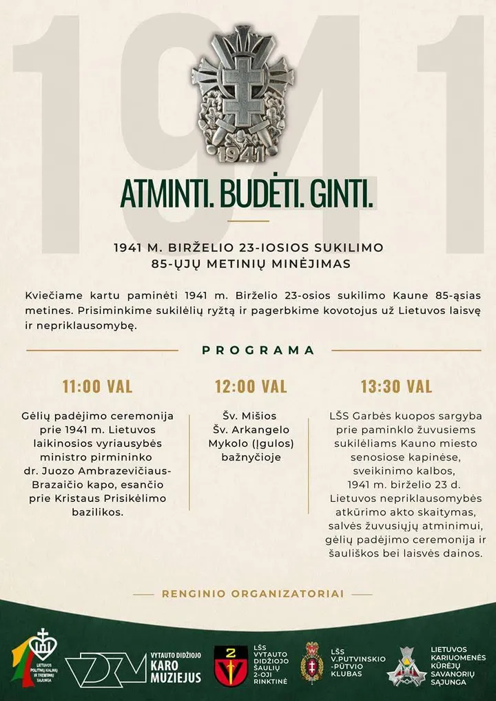 Renginių programa / Muziejaus nuotr.