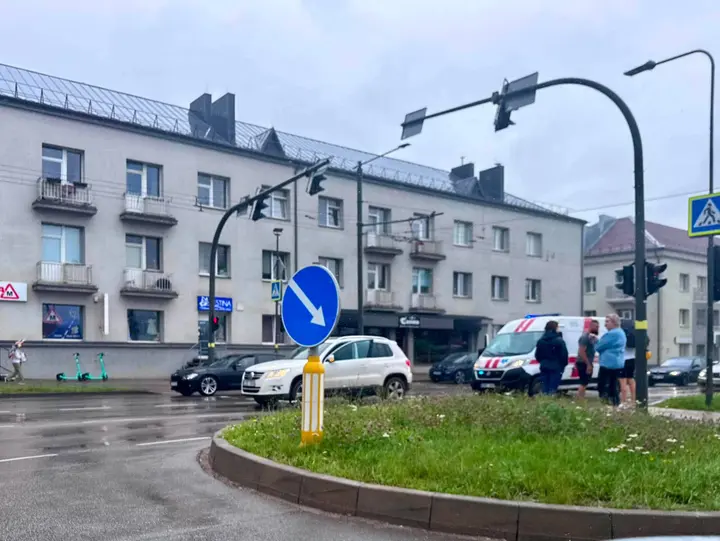 Baršausko g. avarija / Skaitytojo nuotr.
