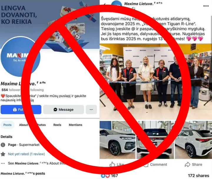 „Maximos“ vardu rengiami netikri konkursai
