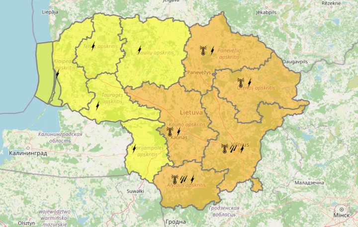Pavojingų reiškinių žemėlapis