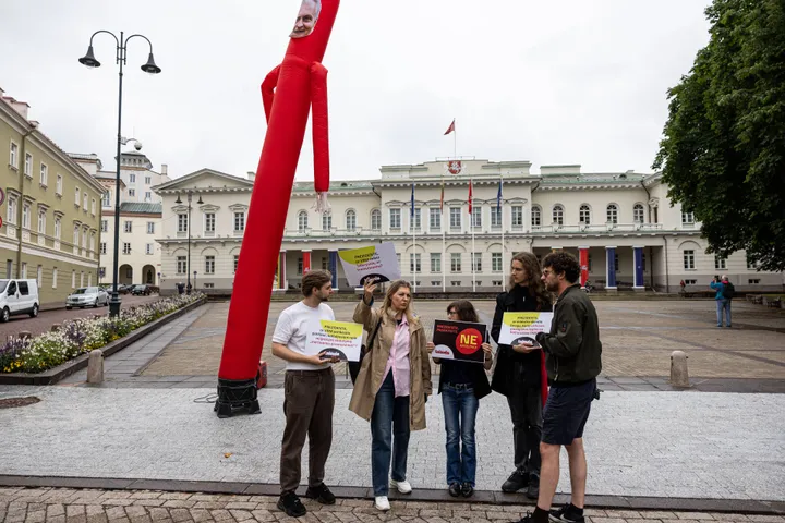 Protestas  prieš kandidatą į VRM vadovus / BNS nuotr.