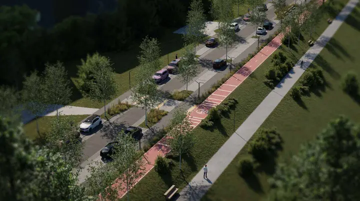 Nemuno krantinės gatvės II etapo&nbsp;rekonstrukcija / UAB „URBAN LINE“ vizualizacijos