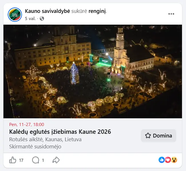 Kauno Kalėdų eglės įžiebimo renginys