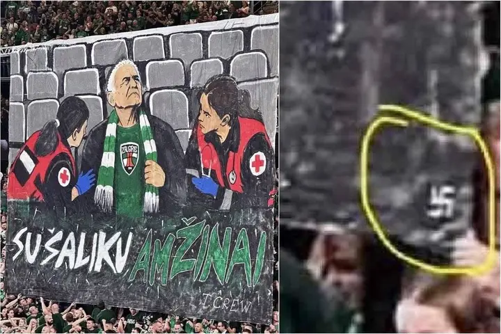 Svastika „Green White Boys“ sektoriuje