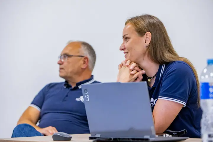 TK „Kaunas-VDU“ trenerė Viltė Bogdonovič ir komandos vadovas Vidas Makauskas