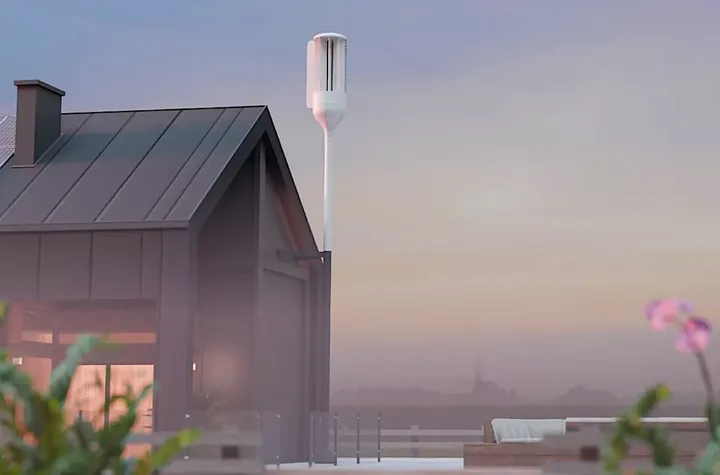 The Blade aan de gevel van een huis (foto via&nbsp;Cell Technologies)