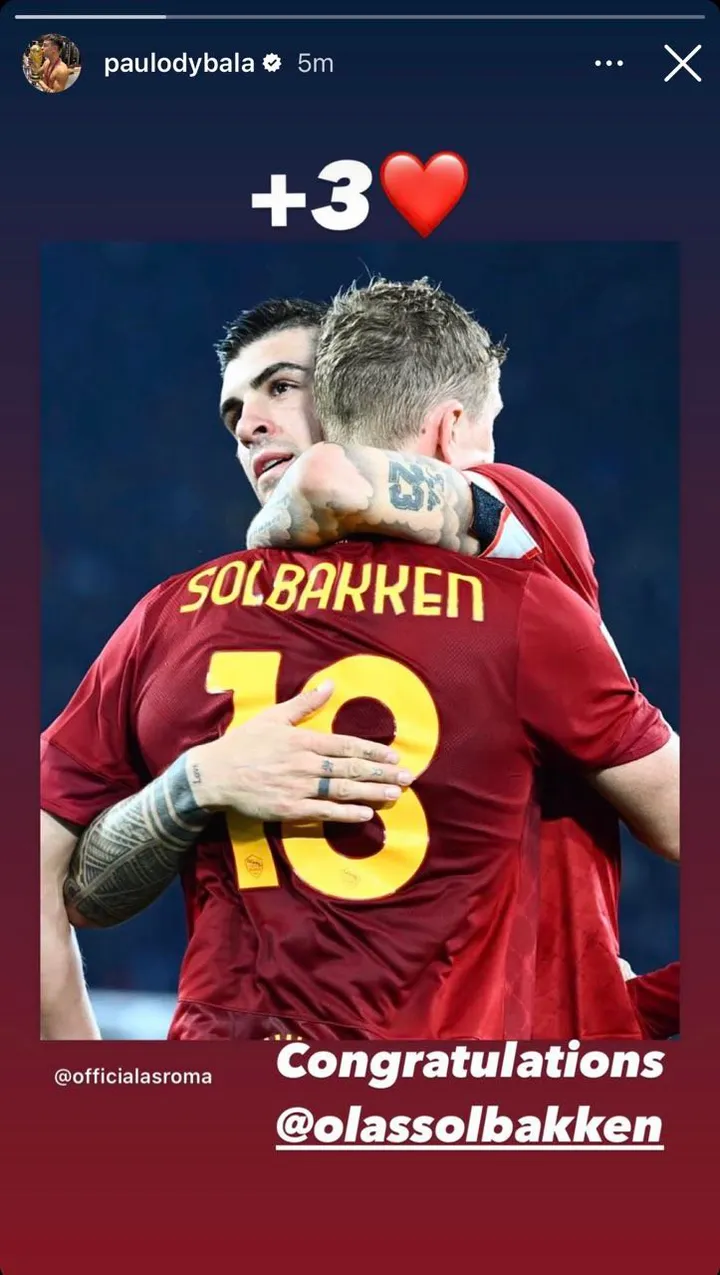 dybala instagram roma verona