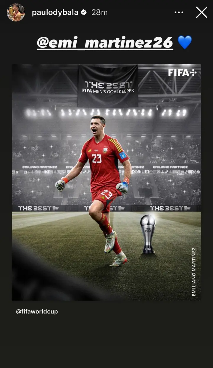 instagram dybala martinez argentina best fifa awards
