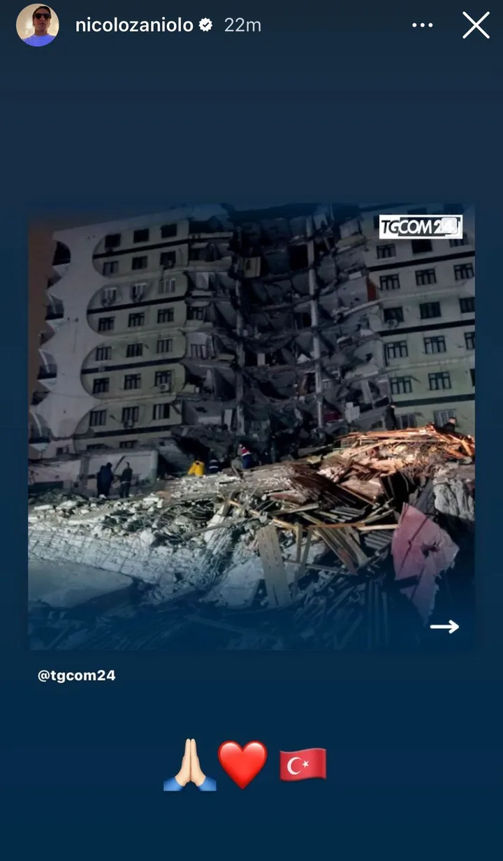 instagram zaniolo turchia siria