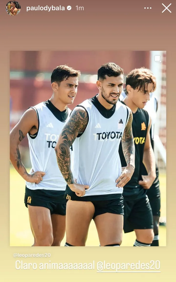 instagram dybala paredes