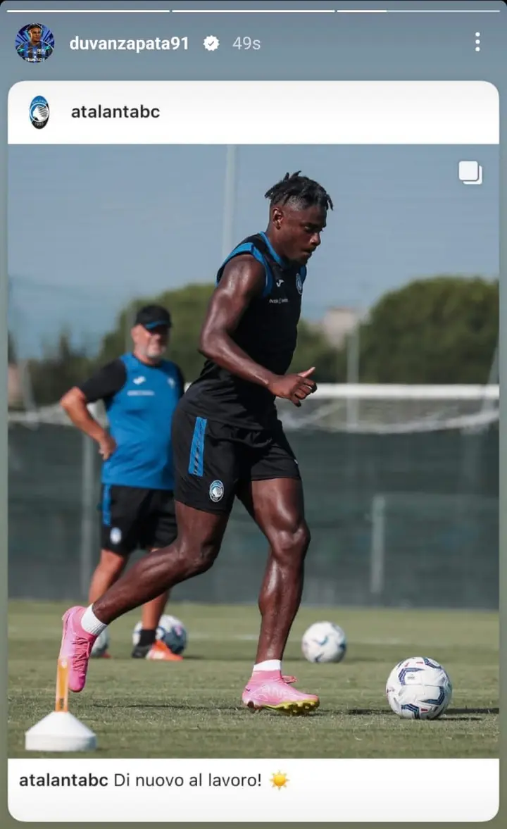 zapata allenamento ig