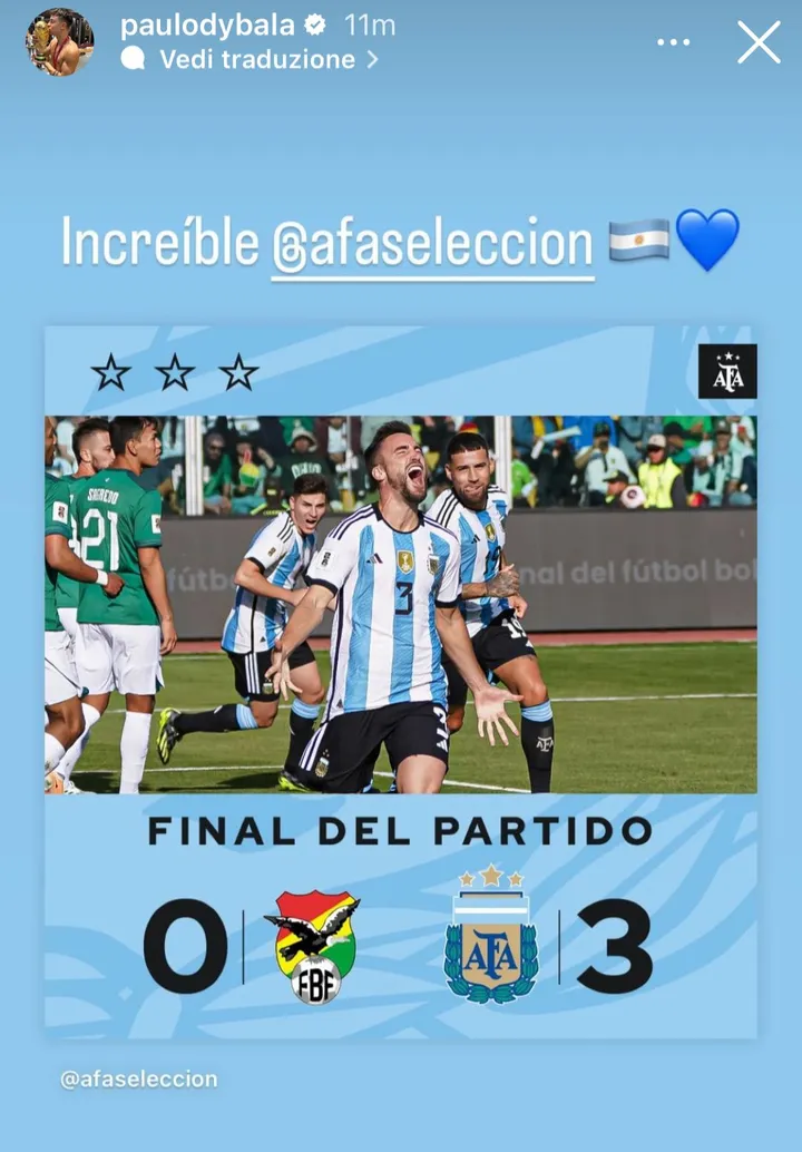 instagram dybala bolivia argentina 1