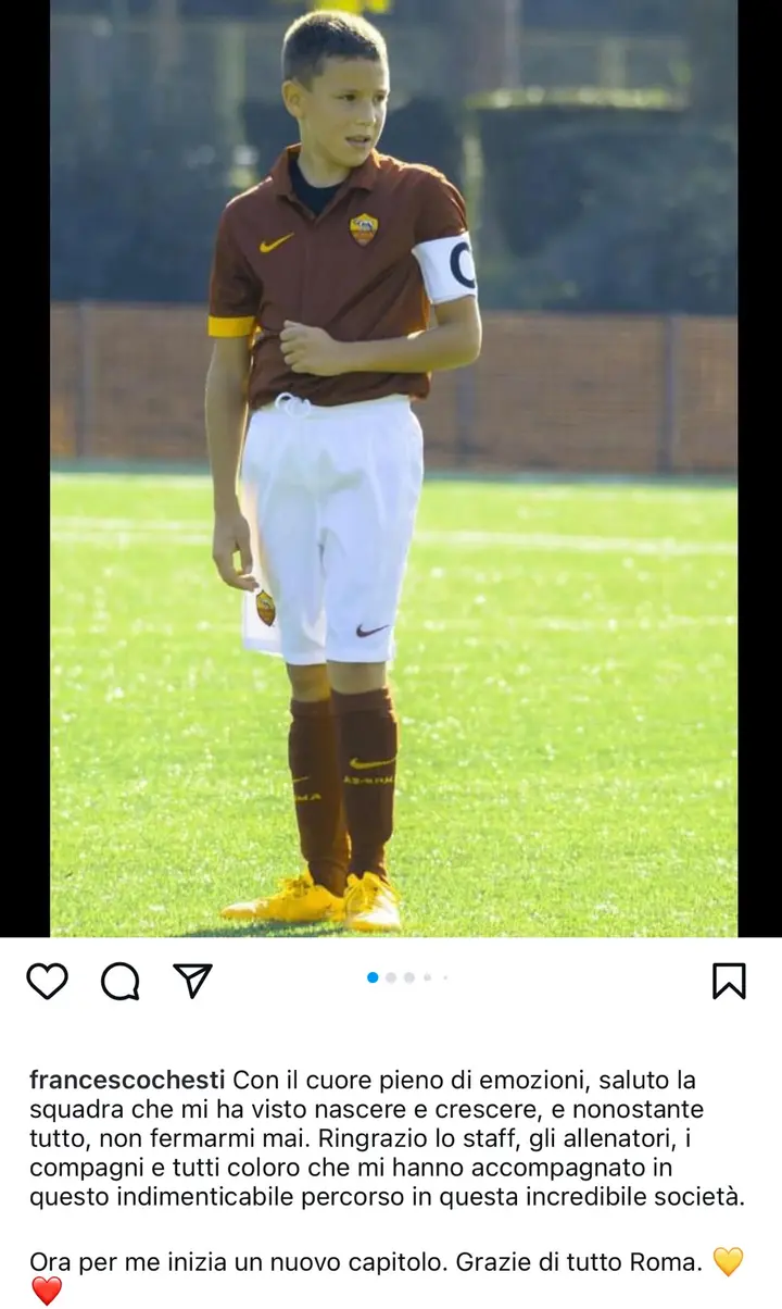 instagram chesti addio roma