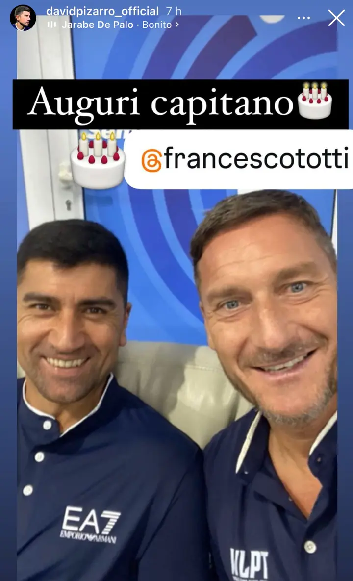 instagram pizarro auguri compleanno totti