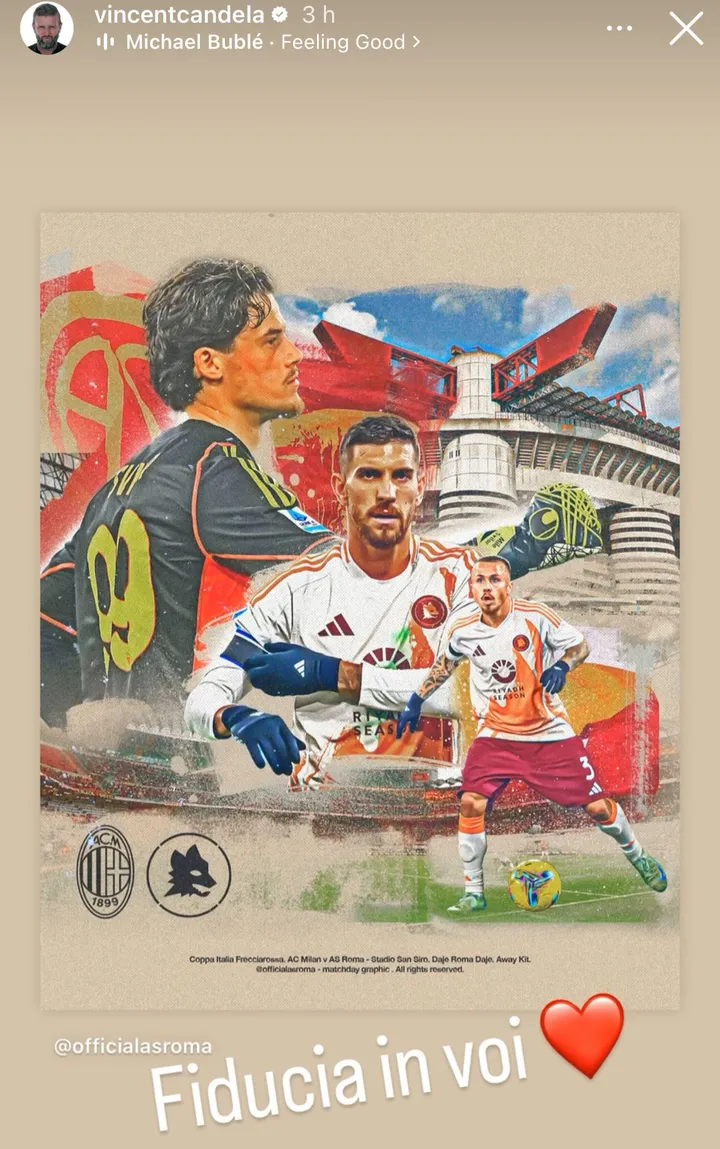 instagram candela milan roma coppa italia