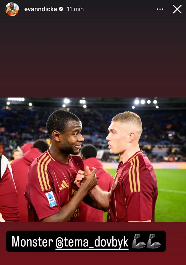 instagram ndicka dovbyk roma como