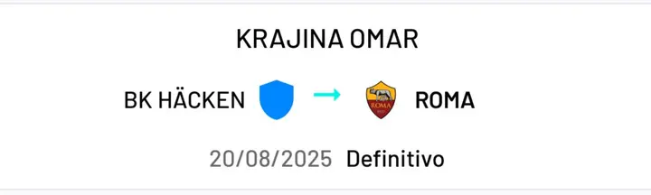 ufficiale omar krajina roma contratto