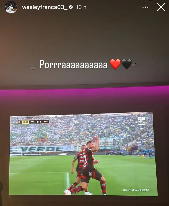 copa libertadores palmeiras flamengo wesley 1