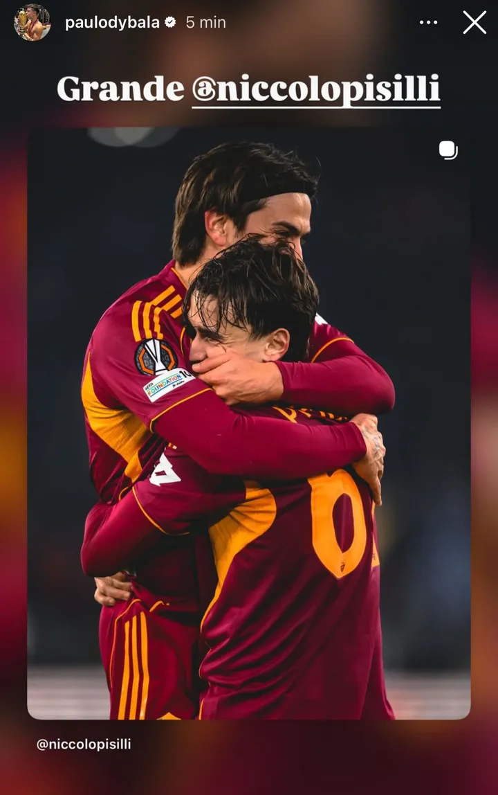 instagram roma stoccarda dybala pisilli
