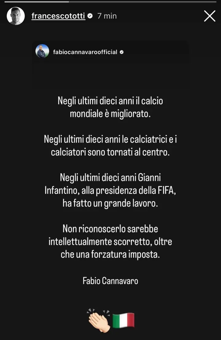 totti cannavaro infantino