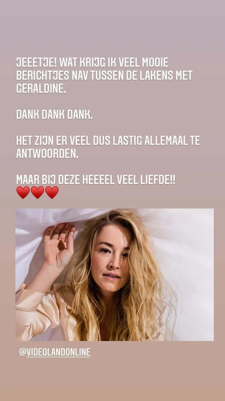 geraldine tussen de lakens