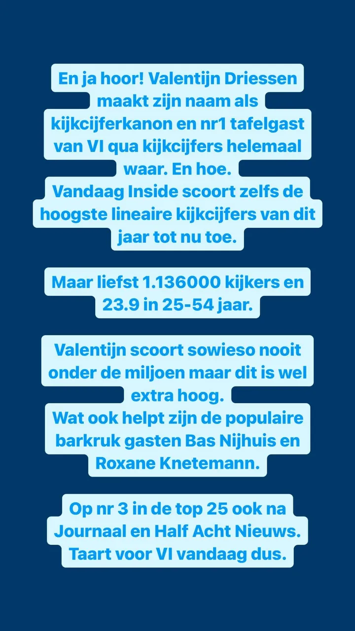 tina nijkamp over hoogste lineaire kijkcijfers bij vandaag inside