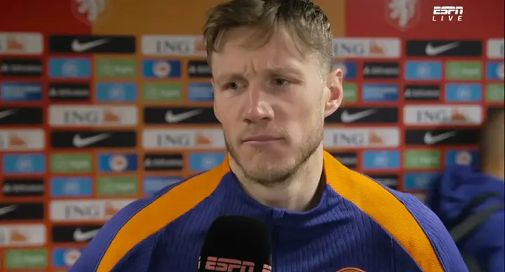 Wout Weghorst bij ESPN na de wedstrijd tegen Hongarije