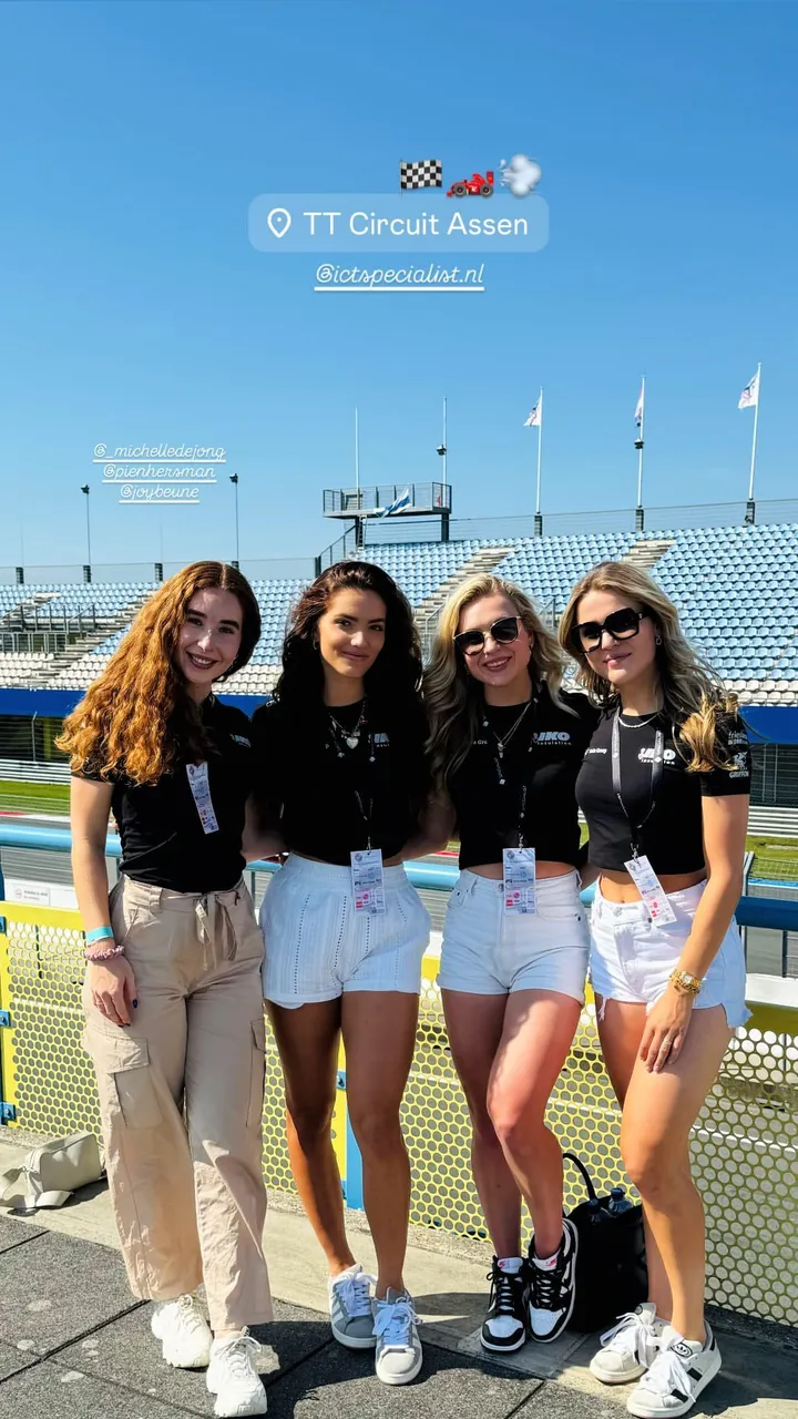 joy beune en prachtige schaatsvriendinnen verwennen max verstappen