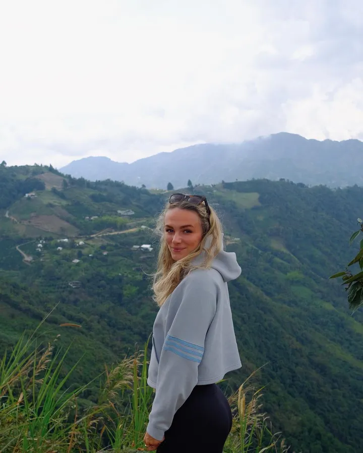 Lieke Klaver in de bergen