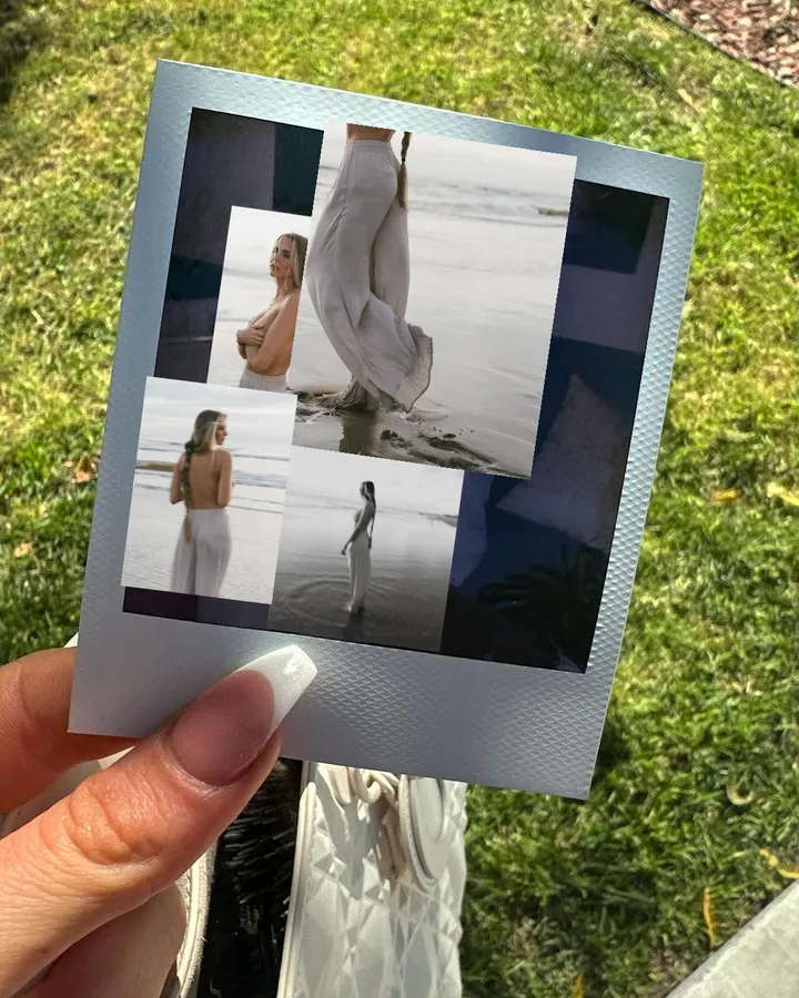 lies zhara gebruikt handen om zich te bedekken