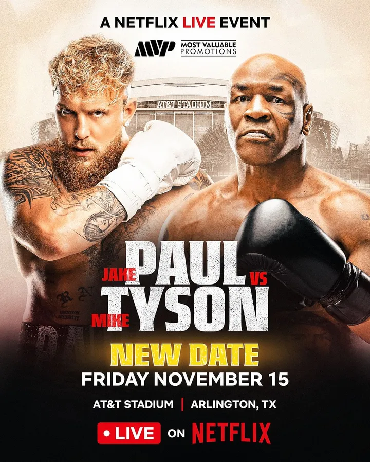 nieuwe datum voor het gevecht van jake paul en mike tyson