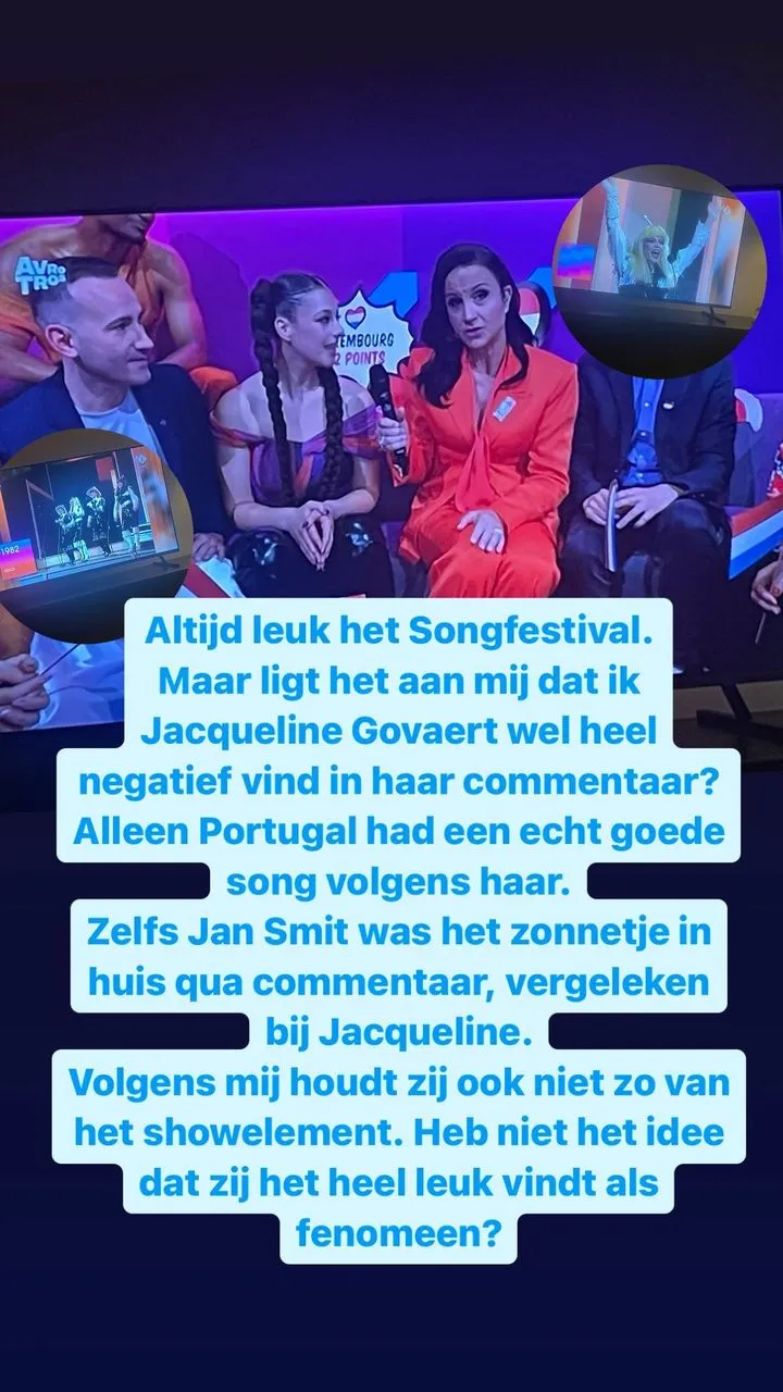 tinanijkamp kritiek songfestival