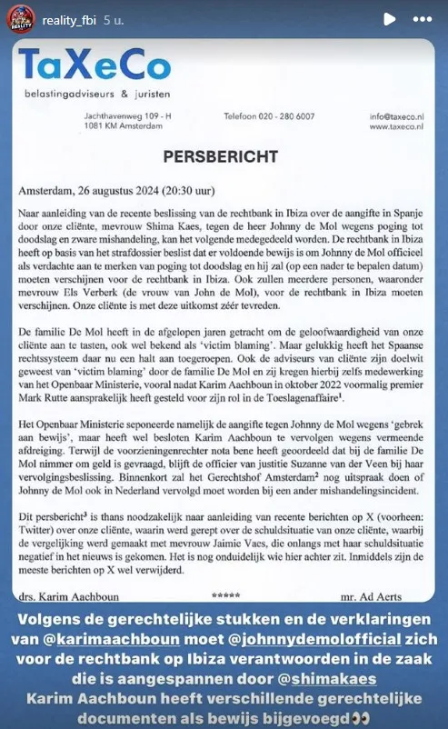 zal johnny de mol zich moeten vrezen voor straf