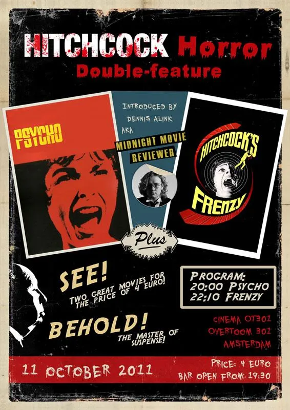 hitchcock horror poster