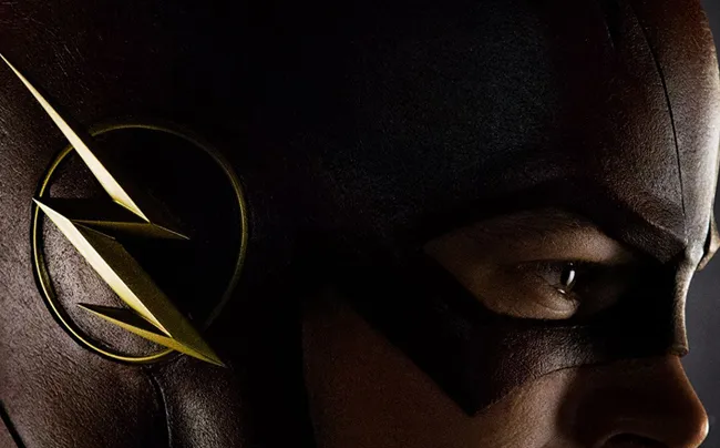 the flash first image of grant gustin as the scarlet speeder