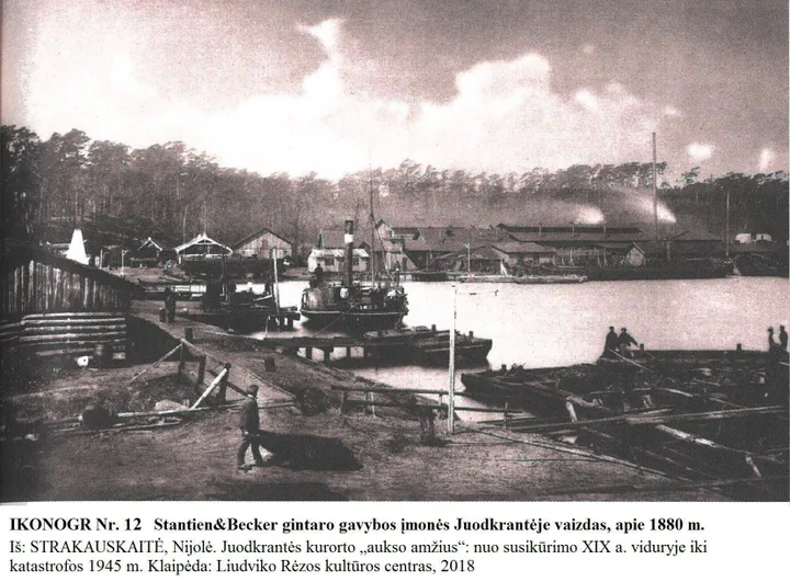 „Stantien &amp; Becker“ gintaro gavybos įmonė Juodkrantėje apie 1880 m.