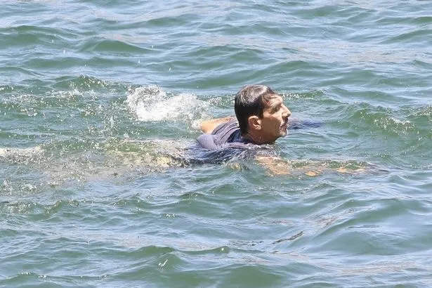 1 pay exclusive naya riveras family and ex ryan dorsey try to find some spirituality by swimming in lak