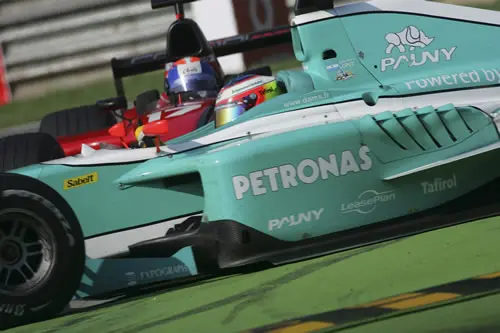 Lopez bij de chicane