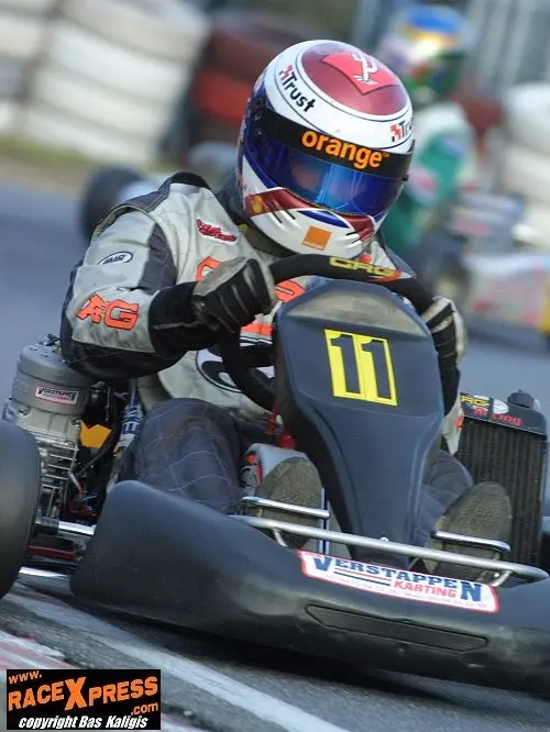 Jos traint nog vaak in de kart