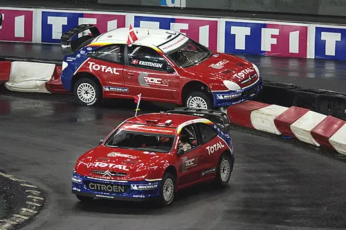 Loeb en Kristensen in actie tijdens de finale