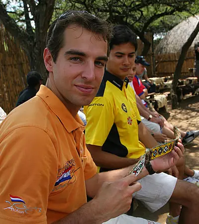 Jeroen Bleekemolen (Nederland) met daar achter Alex Yoong (Maleisië)