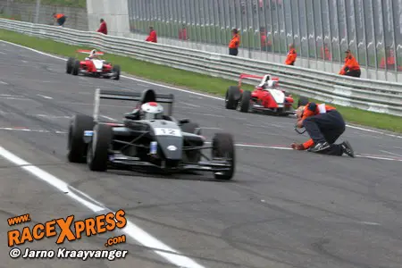 Ongelukkig moment voor marshal